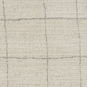 HomeRoots 8' Gray And Ivory Abstract Runner Rug - Durable, Stylish Accent for Hallways, Kitchens & Entryways 533419
