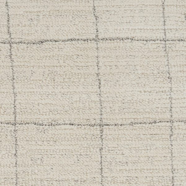 Homeroots 8' Runner Gray And Ivory Abstract Power Loom Runner Rug  Polypropylene,Polyester 533419