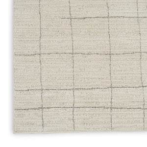 HomeRoots 8' Gray And Ivory Abstract Runner Rug - Durable, Stylish Accent for Hallways, Kitchens & Entryways 533419