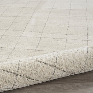 Homeroots 8' Runner Gray And Ivory Abstract Power Loom Runner Rug  Polypropylene,Polyester 533419