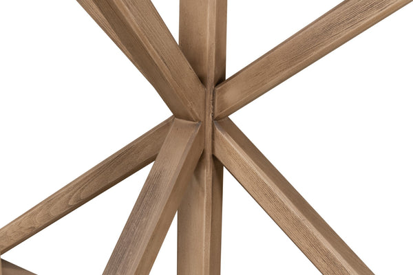 Sarreid Gregorio Half Moon Console Table With Flaky Pine Finish - Stylish Storage & Rustic Charm Tan  53341