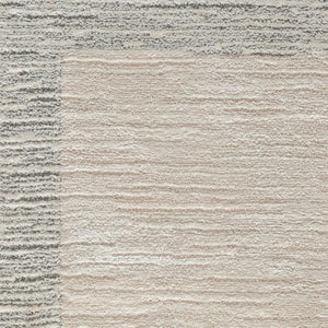HomeRoots 4' Gray and Ivory Striped Area Rug - Modern Scandinavian Design for Entryways, Bedrooms, and More 8' Runner 533420