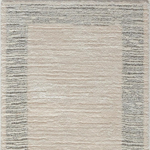 HomeRoots 4' Gray and Ivory Striped Area Rug - Modern Scandinavian Design for Entryways, Bedrooms, and More 8' Runner 533420