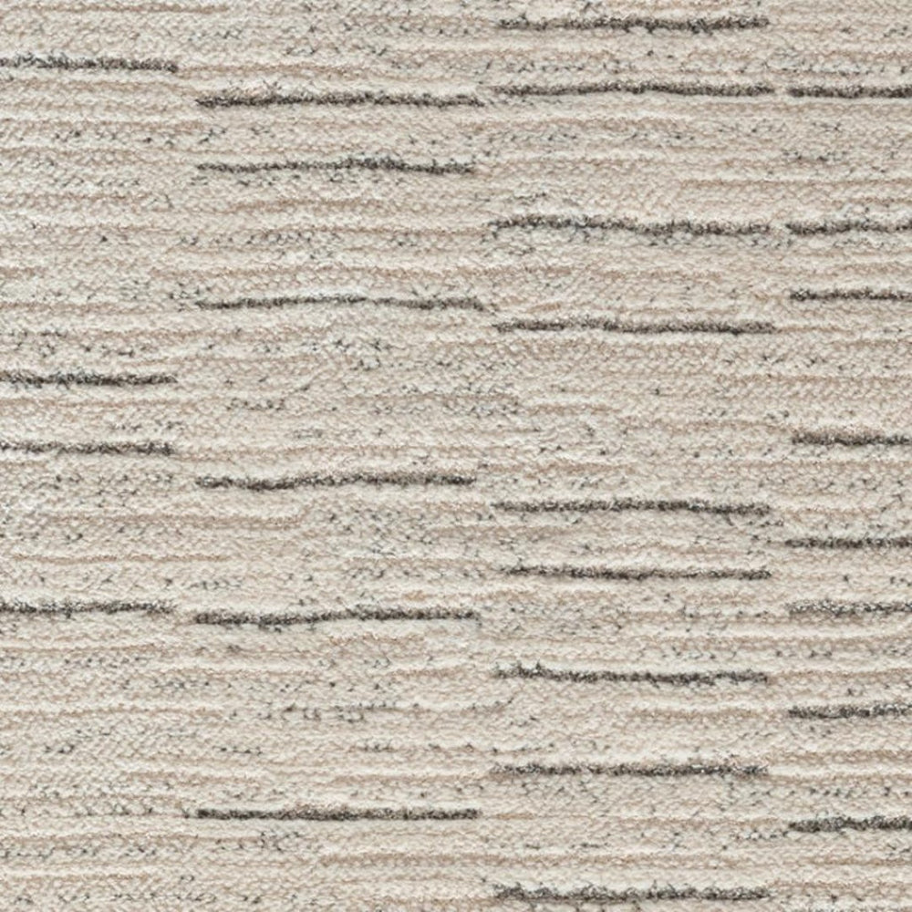 HomeRoots 8' Gray and Ivory Abstract Runner Rug - Modern Design for High-Traffic Areas, Durable & Stylish Décor 533421