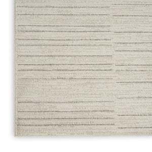 HomeRoots 8' Gray and Ivory Abstract Runner Rug - Modern Design for High-Traffic Areas, Durable & Stylish Décor 533421