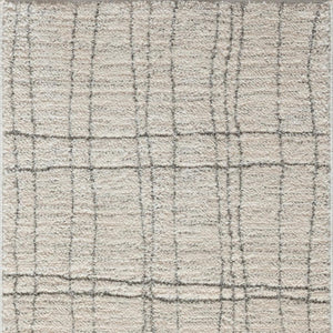 HomeRoots 8' Gray and Ivory Abstract Runner Rug - Stylish, Durable Design for High-Traffic Hallways and Entryways 533422