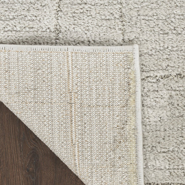 HomeRoots 8' Beige and Gray Abstract Runner Rug - Durable, Stylish, Perfect for Hallways and High-Traffic Areas 533423