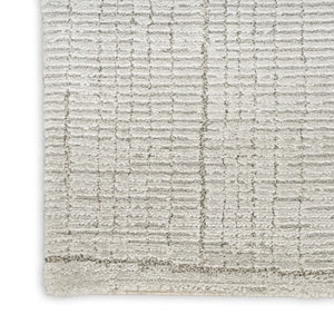 HomeRoots 8' Gray and Silver Abstract Runner Rug - Modern Style for Hallways, Durable, Easy Maintenance & Chic Design 533424