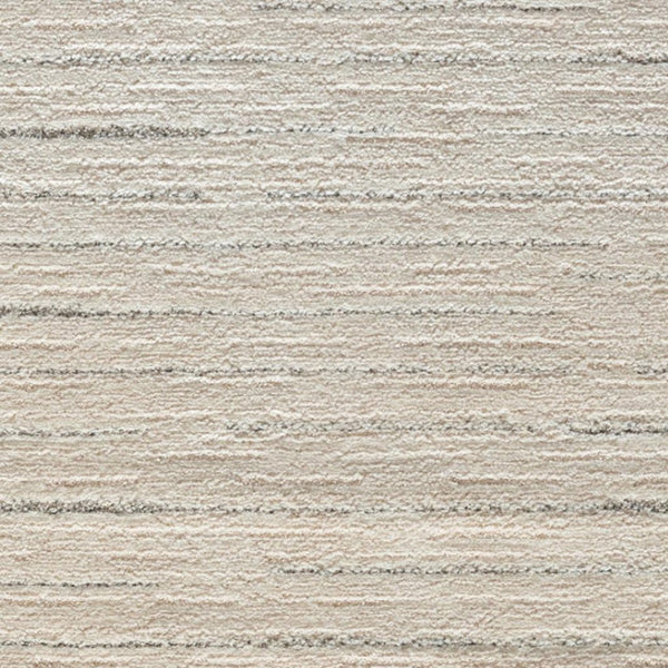 HomeRoots 8' Gray and Ivory Abstract Runner Rug - Modern Power-Loomed Design for Hallways, Kitchens & More! 533425
