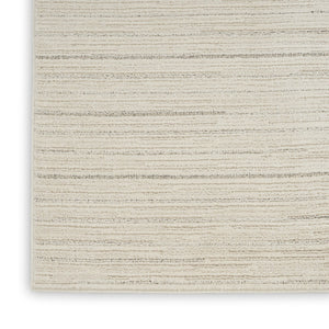 HomeRoots 8' Gray and Ivory Abstract Runner Rug - Modern Power-Loomed Design for Hallways, Kitchens & More! 533425