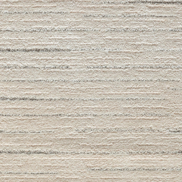 HomeRoots 8' Gray and Ivory Abstract Runner Rug - Modern Power-Loomed Design for Hallways, Kitchens & More! 533425
