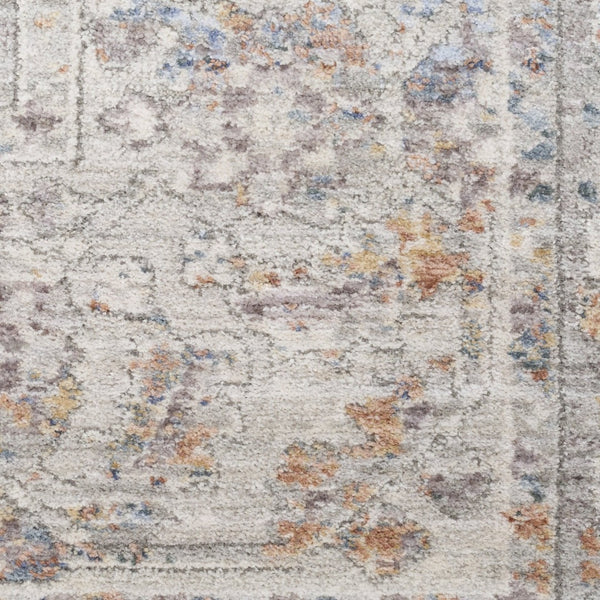 HomeRoots 8' Distressed Brown and Blue Oriental Area Rug with Fringed Edges for Timeless Elegance and Comfort 8' X 10' 533440