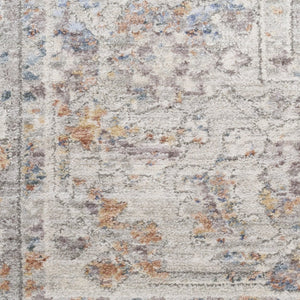 HomeRoots 8' Distressed Brown and Blue Oriental Area Rug with Fringed Edges for Timeless Elegance and Comfort 8' X 10' 533440