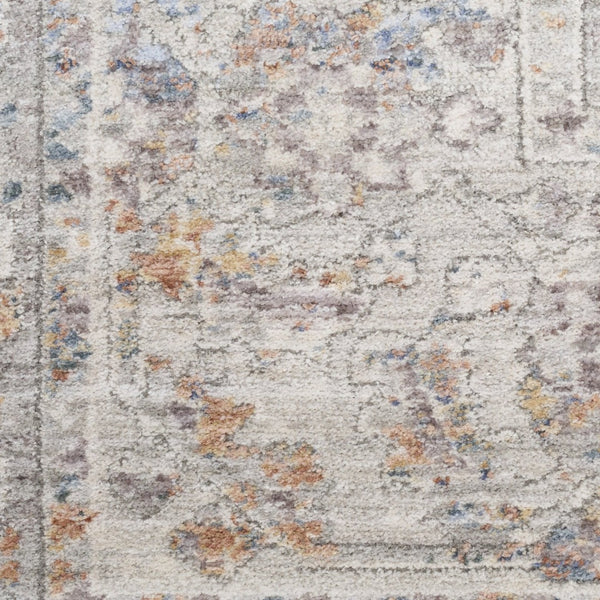 HomeRoots 8' Distressed Brown and Blue Oriental Area Rug with Fringed Edges for Timeless Elegance and Comfort 8' X 10' 533440