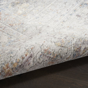 HomeRoots 8' Distressed Brown and Blue Oriental Area Rug with Fringed Edges for Timeless Elegance and Comfort 8' X 10' 533440