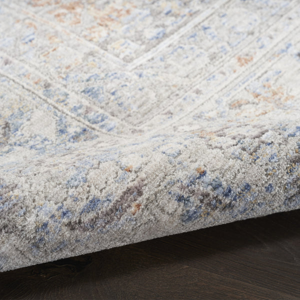 Homeroots 3' X 5' Gray And Gold Oriental Power Loom Distressed Area Rug  Polyester 533451