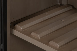 Sarreid Vineyards Bar Cabinet In Bungalow White & Pale Grey - Stylish Beechwood & Gunmetal Design White  53345