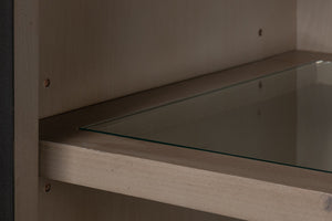 Sarreid Vineyards Bar Cabinet In Bungalow White & Pale Grey - Stylish Beechwood & Gunmetal Design White  53345