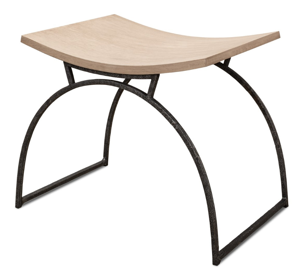 Sarreid Britton Bench - Rustic Flaky Pine Finish With Hand Forged Iron For Stunning Home Decor And Comfort Beige  53346