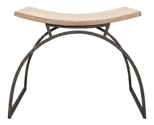 Sarreid Britton Bench - Rustic Flaky Pine Finish With Hand Forged Iron For Stunning Home Decor And Comfort Beige  53346