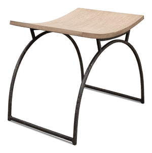 Sarreid Britton Bench - Rustic Flaky Pine Finish With Hand Forged Iron For Stunning Home Decor And Comfort Beige  53346