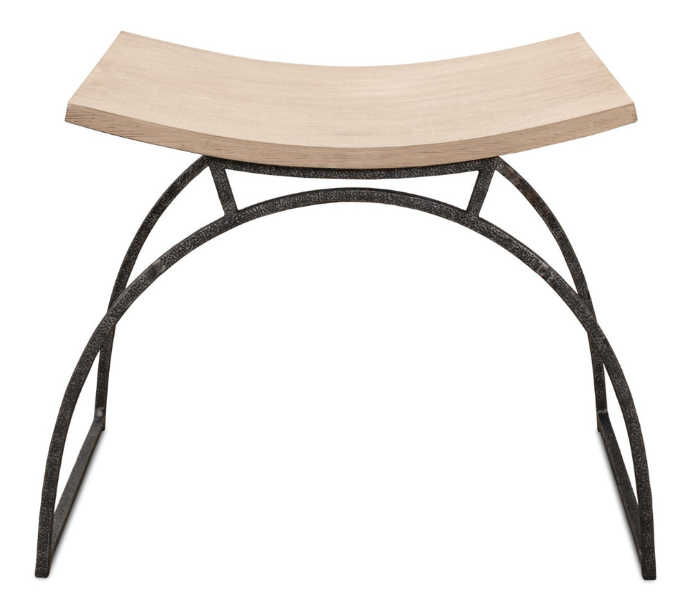 Sarreid Britton Bench - Rustic Flaky Pine Finish With Hand Forged Iron For Stunning Home Decor And Comfort Beige  53346