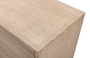 Sarreid Blyth 2 Drawer Chest - Flaky Pine Finish With Hand Forged Iron Accents For Rustic Charm & Storage Beige  53347