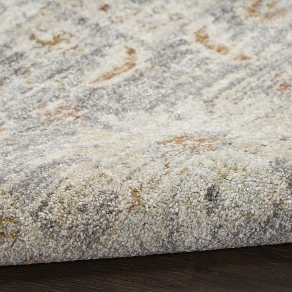 Homeroots 8' X 10' Beige Ivory And Gray Oriental Power Loom Distressed Area Rug With Fringe  Polypropylene 533480