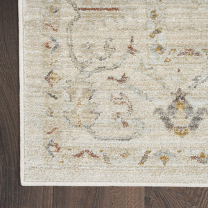 Homeroots 8' Beige And Brown Oriental Power Loom Distressed Runner Rug With Fringe  Polypropylene 533484