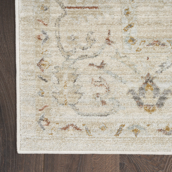 Homeroots 8' Beige And Brown Oriental Power Loom Distressed Runner Rug With Fringe  Polypropylene 533484