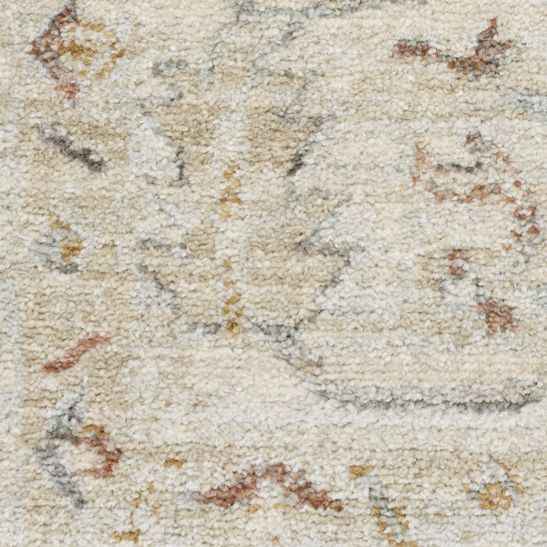 Homeroots 8' Beige And Brown Oriental Power Loom Distressed Runner Rug With Fringe  Polypropylene 533484