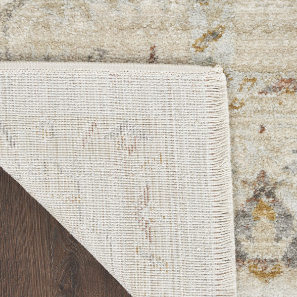 Homeroots 8' Beige And Brown Oriental Power Loom Distressed Runner Rug With Fringe  Polypropylene 533484