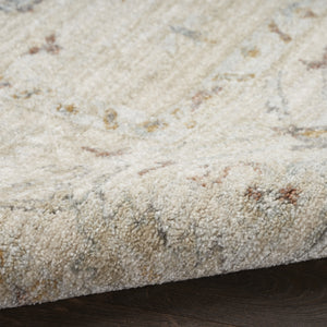 Homeroots 8' Beige And Brown Oriental Power Loom Distressed Runner Rug With Fringe  Polypropylene 533484