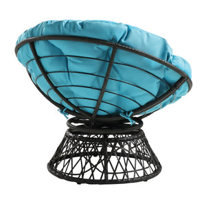 OSP Home Furnishings Papasan Chair Blue