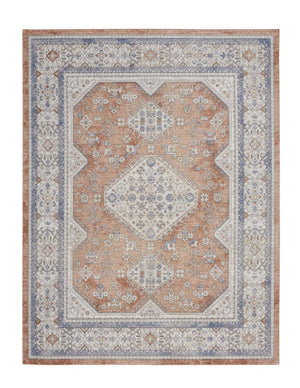 HomeRoots 7' Elegant Gray and Red Medallion Area Rug – Timeless Persian Design for Stylish Home Décor 8' X 10' 533559
