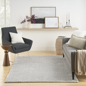 HomeRoots 5' Silver Shag Area Rug – Plush, Modern Design for Ultimate Comfort and Style in Any Space 5' X 7' 533570