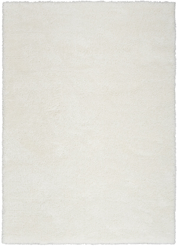 Homeroots 5' X 7' Ivory Shag Power Loom Area Rug  Polyester 533571