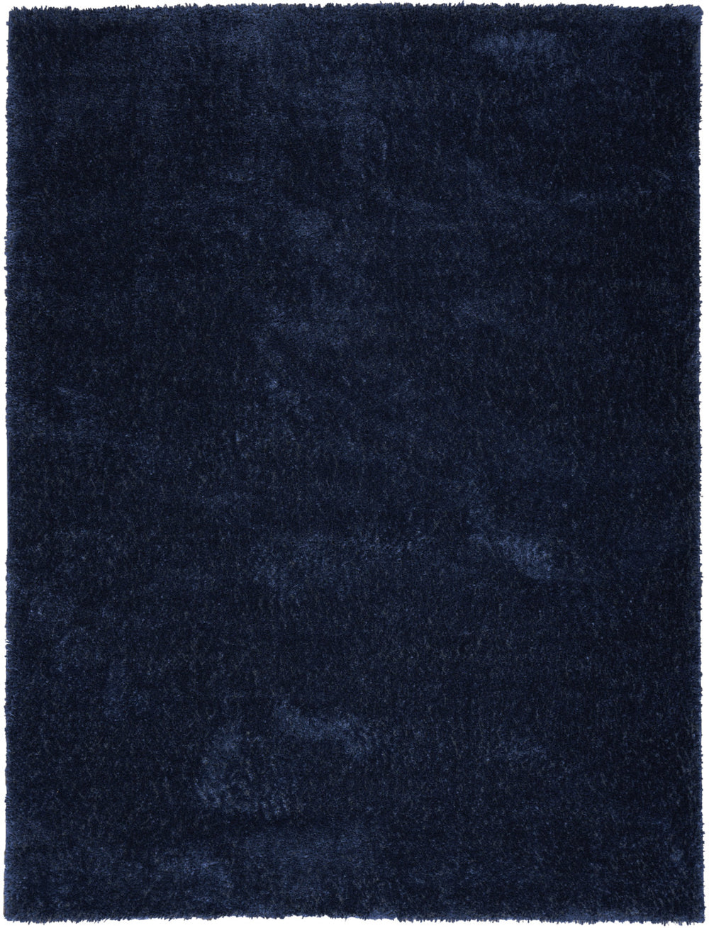 Homeroots 5' X 7' Navy Blue Shag Power Loom Area Rug  Polyester 533573