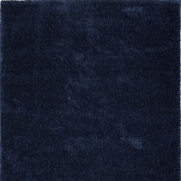 HomeRoots 5' Plush Navy Blue Shag Area Rug - Retro-Modern Style for Cozy Living Spaces, Soft Underfoot Comfort 8' X 10' 533577