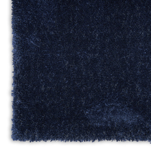 HomeRoots 5' Plush Navy Blue Shag Area Rug - Retro-Modern Style for Cozy Living Spaces, Soft Underfoot Comfort 8' X 10' 533577