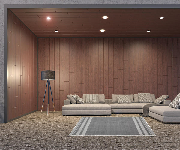 Homeroots 5' X 7' Gray Striped Handmade Stain Resistant Non Skid Indoor Outdoor Area Rug Dark Gray 100% Pet 533578