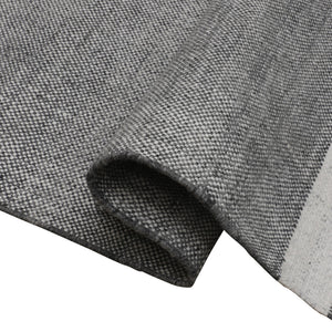 Homeroots 9' X 12' Gray Striped Handmade Stain Resistant Non Skid Indoor Outdoor Area Rug Dark Gray 100% Pet 533580