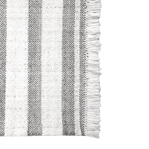 Homeroots 5' X 7' Gray Striped Handmade Stain Resistant Non Skid Indoor Outdoor Area Rug Gray 100% Pet 533581