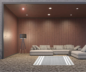 Homeroots 5' X 7' Gray Striped Handmade Stain Resistant Non Skid Indoor Outdoor Area Rug Gray 100% Pet 533581