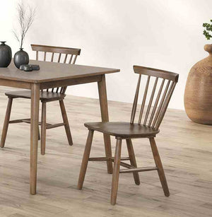 English Elm Mid-Century Upholstered Side Chair Pair with Rubberwood Frame, Curved Backrest and Cozy Seat Cushioning Walnut 23 L x 23 W x 28 H B2741P406730