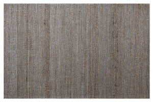 Homeroots 9' X 12' Gray Striped Hand Woven Area Rug Gray Jute 533619