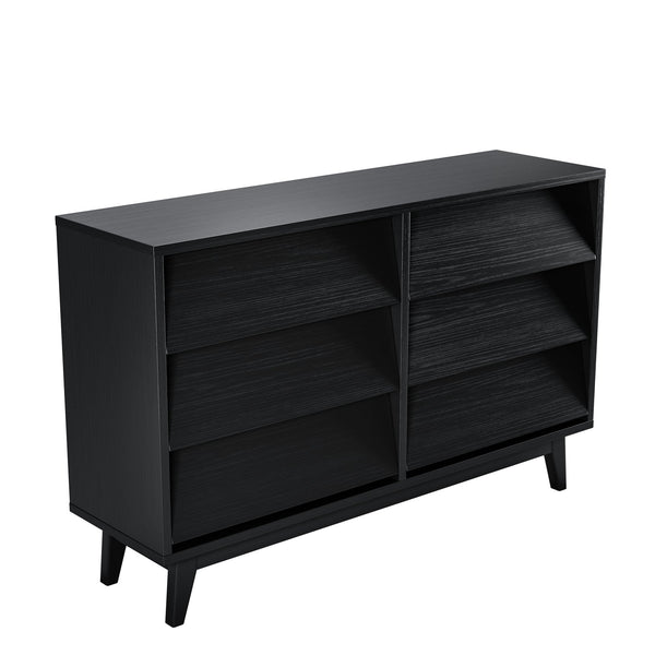 English Elm 6 Drawer Double Dresser with Vintage Bevel Design, Solid Wood Legs, Smooth Metal Runners, Sturdy Storage Organizer W578P170159
