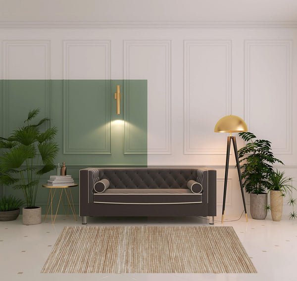 Homeroots 5' X 7' Beige Striped Hand Woven Area Rug Beige Jute 533623