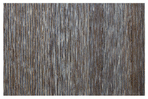 Homeroots 8' X 10' Blue Striped Hand Woven Area Rug Blue Jute 533627
