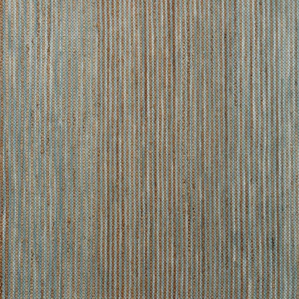 Hand Woven Blue Stripe Area Rug Artisan Flatweave Viscose Accent for Living or Dining Room